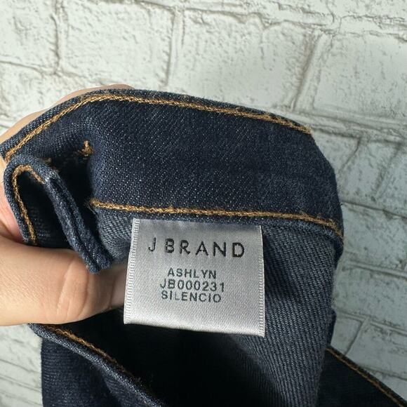 J Brand Skirt Ashlyn Denim Jean Mini Nautical Button Dark Wash Blue Gold 28 - Picture 6 of 7